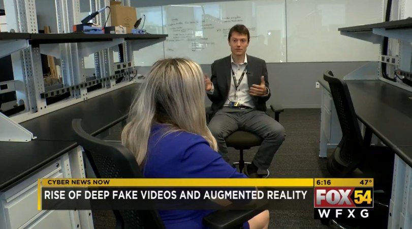 Fox 54 interview about deepfakes and augmented reality